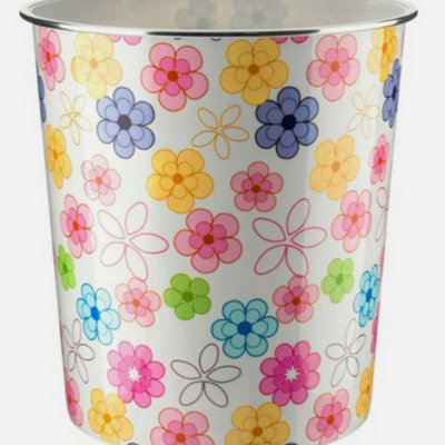 H Plus Flora Waste Bin 7.7L Kitchen Bathroom Office Small Trash Can from B&Q