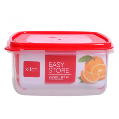 Kitchen Easystore Square Container 2.5L Airtight Food Storage Box from B&Q