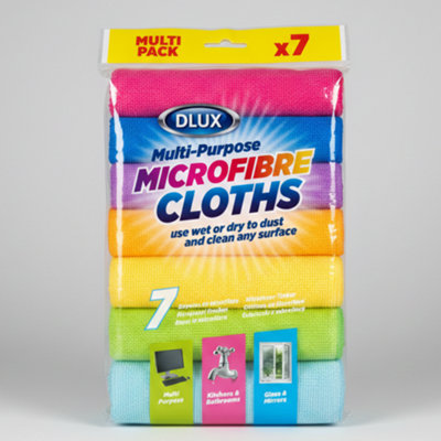 Dl 7Pk Multi Purpose Microfibre Cleaning Cloths from B&Q