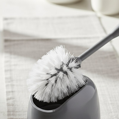 H+ Toilet Brush & Holder Durable Bathroom Cleaning Accessory Set from B&Q