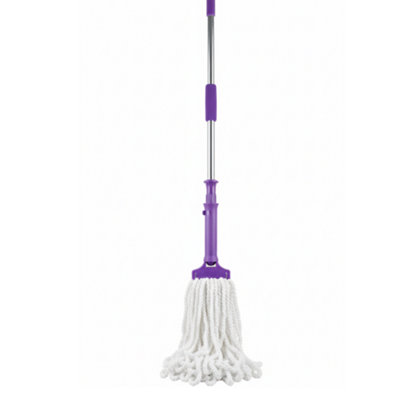Dl Twist Mop With Stainless Steel Handle Purple Self-Wringing Mop from B&Q