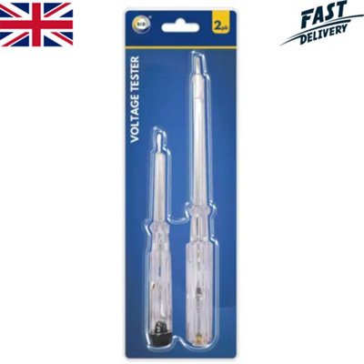 2Pc Voltage Tester Screwdriver Electric Test Pen Ac Circuit Tool Safe Reliable For HomeWorkshop & Diy Use from B&Q