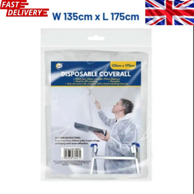 Disposable Coverall Protective Painting Suit Lightweight Breathable Chemical Splash Resistant Workwear Ppe Safety from B&Q