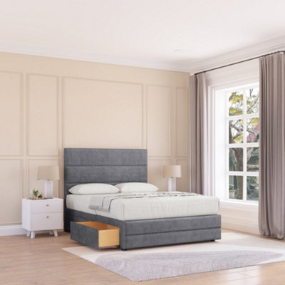 Sloomy 6Ft Monaco Divan Bed Base Armour Coinston ,no Drawers12" Footboard & 26" Struts HeadboardSuper King from B&Q