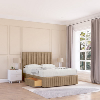 Sloomy 2Ft6 Madison Divan Bed Base Mink Naples ,no Drawers12" Footboard & 26" Struts HeadboardSmall Single from B&Q