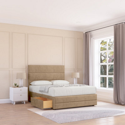 Sloomy 3Ft Monaco Divan Bed Base Mink Naples ,2 Drawers12" Footboard & 26" Struts HeadboardSingle from B&Q