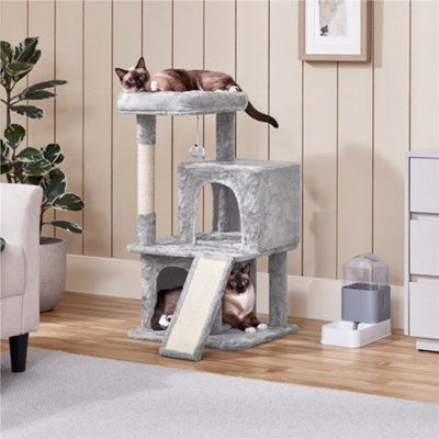 Yaheetech Light Grey 91Cm Cat Tree Tower With Condos And Perches from B&Q