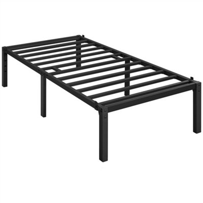Yaheetech Black 3Ft Single Metal Bed Frame With Heavy Duty Steel Slat Support41.5 Cm