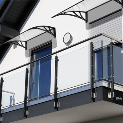 Yaheetech Black Outdoor Awning Canopy For Window Front Door Porch100 X 76 Cm from B&Q
