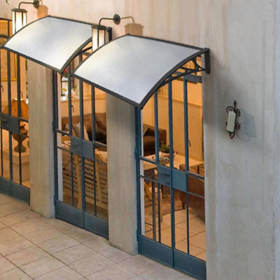 Yaheetech Black Outdoor Awning Canopy For Window Front Door Porch120 X 76 Cm from B&Q