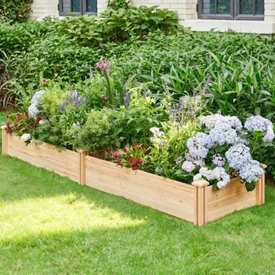 Yaheetech Wooden Raised Garden Bed Divisible Planter Box For Yard from B&Q