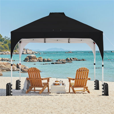 Yaheetech 3Mx3M Black Portable Fabric Pop Up Canopy Tent from B&Q