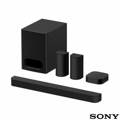 Sony Hts60.cek 5.1 Channel 1000W Dolby Atmos Soundbar System With Subwoofer & Rear Speakers, Bluetooth 5.3, Bravia Theatre 6