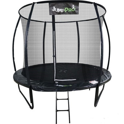 8Ft Jumppro™ Xcel Black Round Trampoline With Enclosure from B&Q