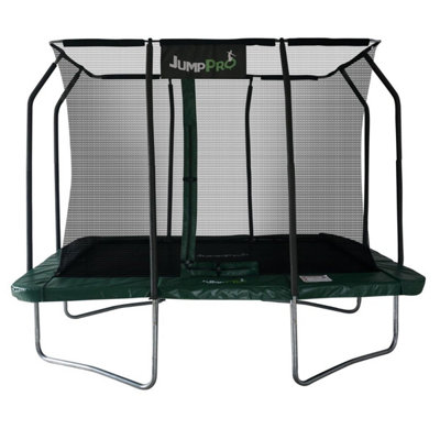 10Ft X 7Ft Jumppro™ Xcite Green Rectangular Trampoline With Enclosure from B&Q