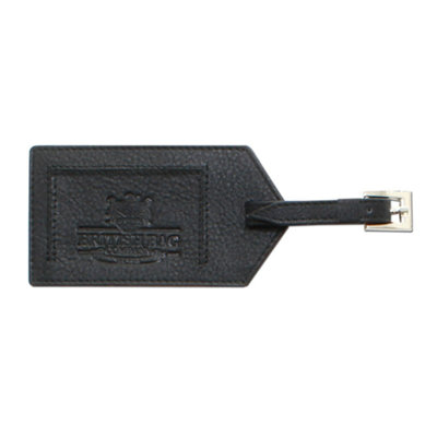 British Bag Company Leather Luggage TagBlack from B&Q