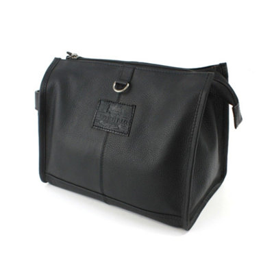 British Bag Company Rutland Leather Wash BagBlack from B&Q