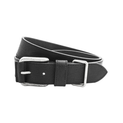 Full Grain Leather Belt With Metal Keeper: Black (Xl) from B&Q