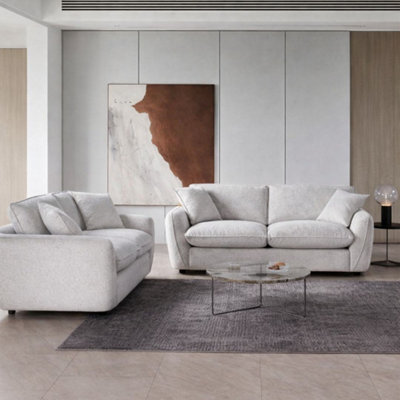 Stratus Interiors Berlin Comfy Jumbo SofaModern Deep-Seated Fabric Sofa With Full Back Cushions3 Plus 2 Seat from B&Q
