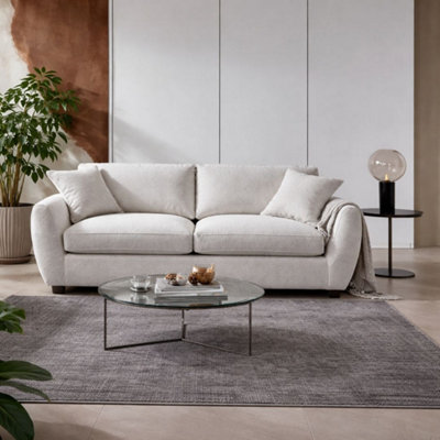 Stratus Interiors Berlin Comfy Jumbo SofaModern Deep-Seated Fabric Sofa With Full Back Cushions2 Seater from B&Q