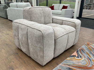 Stratus Interiors Paris Chunky Panel Sofa Plush ComfortStylish Design & Durable Build1 Seater from B&Q