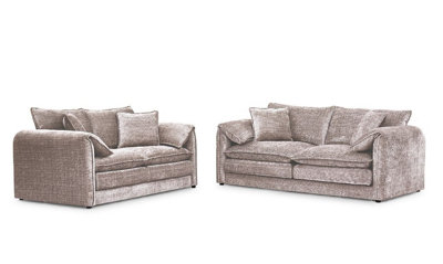 Stratus Interiors Solaya Luxury Chenille SofaDurableStylish Black Living Room Seating2 And 3 Seater from B&Q