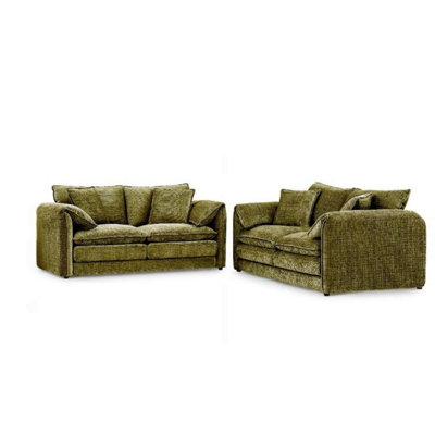 Stratus Interiors Solaya Luxury Chenille SofaDurableStylish Black Living Room Seating2 And 3 Seater from B&Q