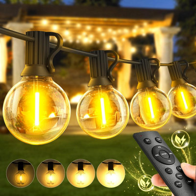 Garden-Outdoor-Lights-Mains-Powered-String-Festoon-Light Led 100 Ft 30 M Outside Lighting Waterproof Bulb Patio Gazebo Party from B&Q