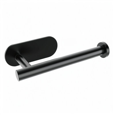 Kokoma Self-Adhesive Toilet Paper Roll Holder For BathroomBlack from B&Q