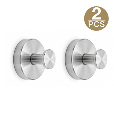Self-Adhesive Shower Suction Towel Hook SetSilver from B&Q