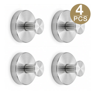 Self-Adhesive Shower Suction Towel Hook SetSilver from B&Q