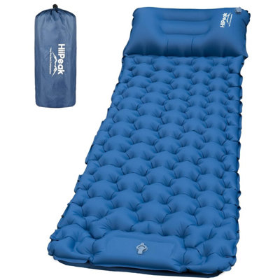 Hiipeak Camping Sleeping PadUltralight Inflatable Mat With Built-In Foot Pump & PillowCompact Waterproof Air Mattress For from B&Q