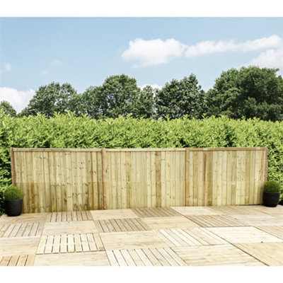 Marlborough 4Ft (1.22M X 1.83M) Vertical Fencing PanelPressure Treated 12mm Wooden1 X Fence Panel (4Ft X 6Ft) (4X6) from B&Q