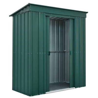 Salford 6 X 3 Pent Metal Garden Shed - Heritage Green (6Ft X 3Ft / 6' X 3' / 1.8M X 1.0M)