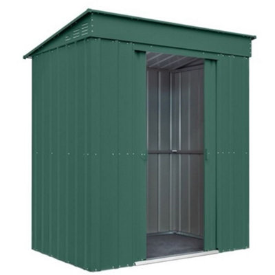 Salford 6 X 4 Pent Metal Garden Shed - Heritage Green (6Ft X 4Ft / 6' X 4' / 1.8M X 1.2M)