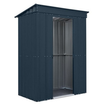 Salford 5 X 3 Pent Metal Garden Shed - Anthracite Grey (5Ft X 3Ft / 5' X 3' / 1.5M X 1.0M)