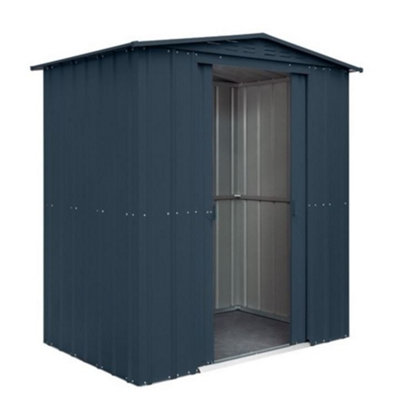 Salford 6 X 4 Premier Apex Metal Garden Shed - Anthracite Grey (6Ft X 4Ft / 6' X 4' / 1.8M X 1.2M)