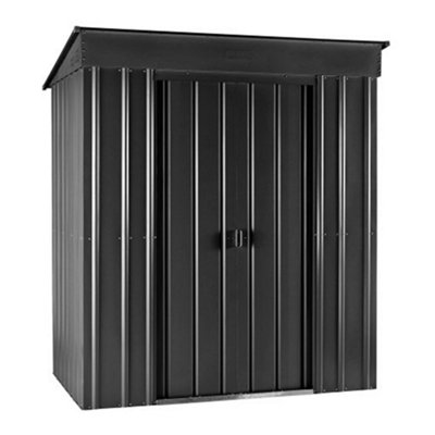 Salford 6 X 4 Pent Metal Garden Shed - Anthracite Grey (6Ft X 4Ft / 6' X 4' / 1.8M X 1.2M)