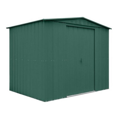 Salford 8 X 3 Premier Apex Metal Garden Shed - Heritage Green (8Ft X 3Ft / 8' X 3' / 2.5M X 1.0M)