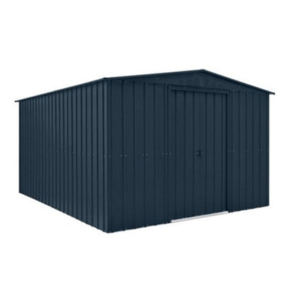 Salford 10 X 12 Premier Apex Metal Garden Shed - Anthracite Grey (10Ft X 12Ft / 10' X 12' / 3.1M X 3.7M)