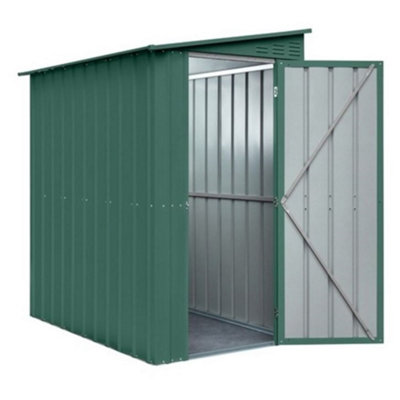 Salford 4 X 6 Pent Metal Garden Shed - Heritage Green (4Ft X 6Ft / 4' X 6' / 1.2M X 1.8M)