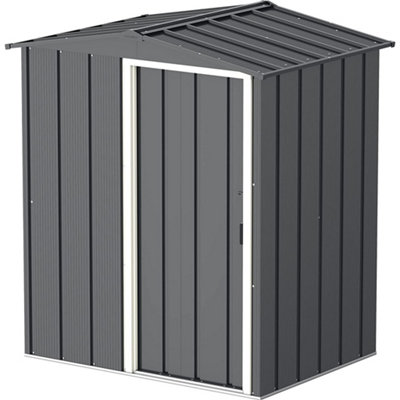 Salford 5 X 4 Premier Apex Metal Garden Shed - Anthracite Grey (5Ft X 4Ft / 5' X 4' / 1.6M X 1.2M)