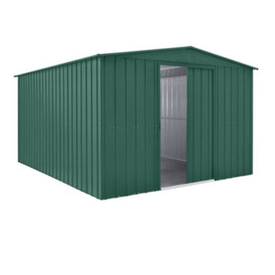 Salford 10 X 12 Apex Metal Garden Shed - Heritage Green (10Ft X 12Ft / 10' X 12' / 3.1M X 3.7M)