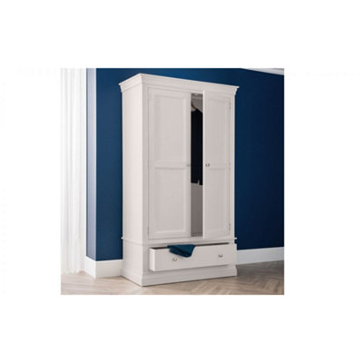 Ashfield Light Grey 2 Door 1 Drawer Wardrobe from B&Q