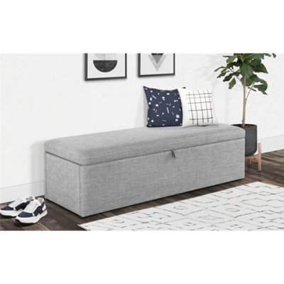 Ashfield Premium Dove Grey Fabric Blanket Box from B&Q