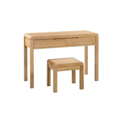 Ashfield Oak Curve 2 Drawer Dressing Table & Stool from B&Q