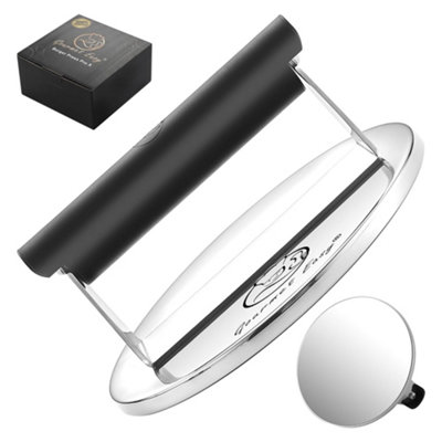 Gourmet Easy Stainless Steel Smash Burger PressSilver from B&Q
