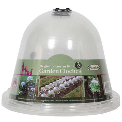 Haxnicks Original Victorian Bell Cloche (3 Pack) from B&Q