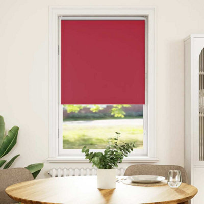 Berkfield Roller Blind Blackout 70X150 Cm Fabric Width 65.7 Cm Polyester Red