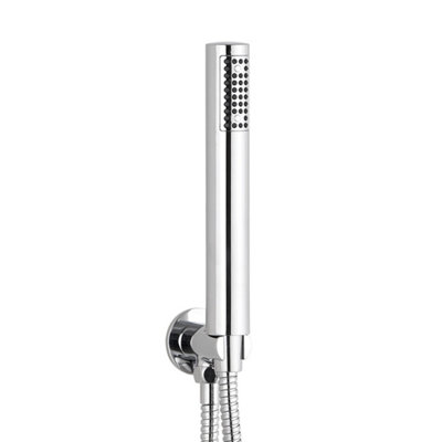 Essential Chrome Round Hand Shower And Bracket from B&Q